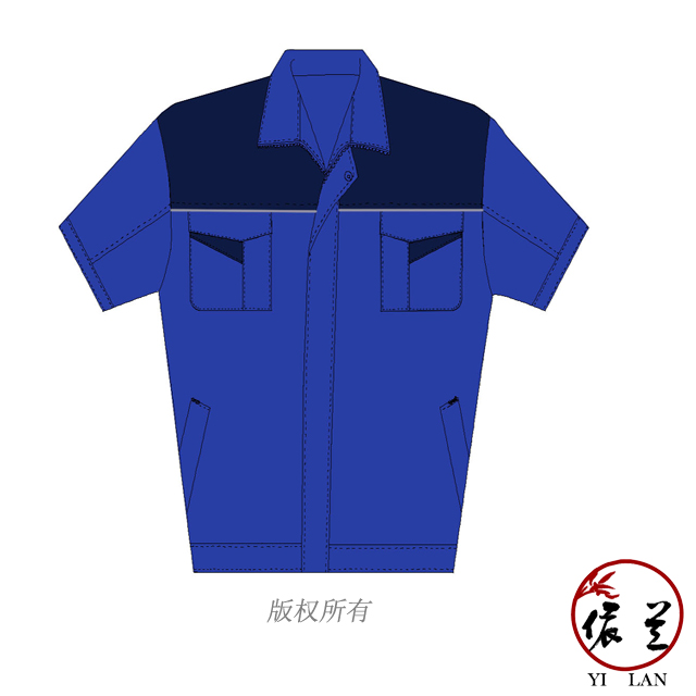 藍(lán)色時(shí)尚安裝工人工作服定做